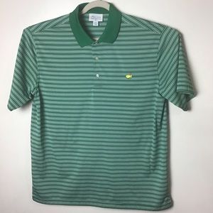 Masters Performance green stripe polo shirt. XL